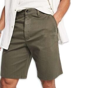 ASOS Chino Shorts Functional Pocket Relaxed Fit Zip Fly Dark Green Men's 30 NWOT